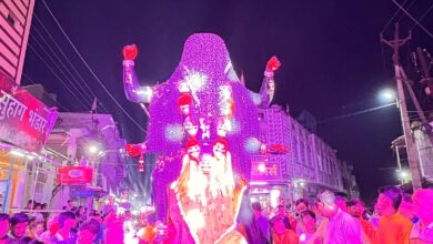 जगतजननी महाकाली माँ पेंड्रावाली का भव्य आगमन, जगह जगह भक्तो ने किया स्वागत उत्साह मे डूबा पूरा शहर