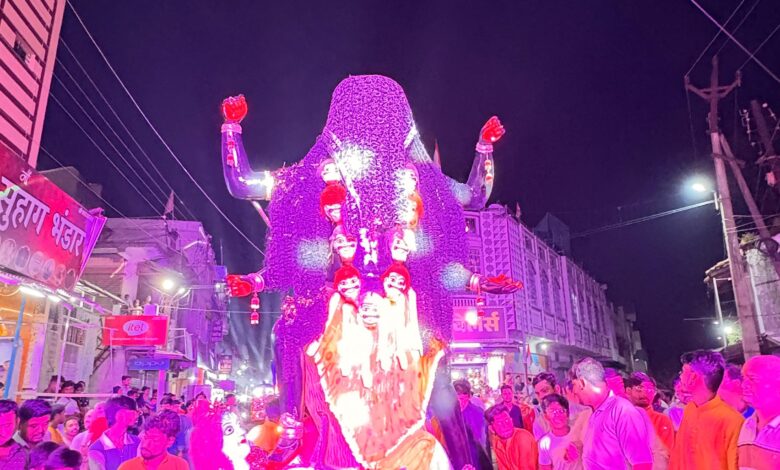 जगतजननी महाकाली माँ पेंड्रावाली का भव्य आगमन, जगह जगह भक्तो ने किया स्वागत उत्साह मे डूबा पूरा शहर