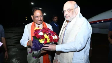 अमित शाह का रायपुर दौरा, मुख्यमंत्री विष्णुदेव साय ने किया गर्मजोशी से स्वागत