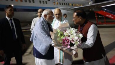 नवा रायपुर में प्रधानमंत्री का आगमन, गृहमंत्री अमित शाह और सीएम साय सहित शीर्ष नेतृत्व ने किया स्वागत