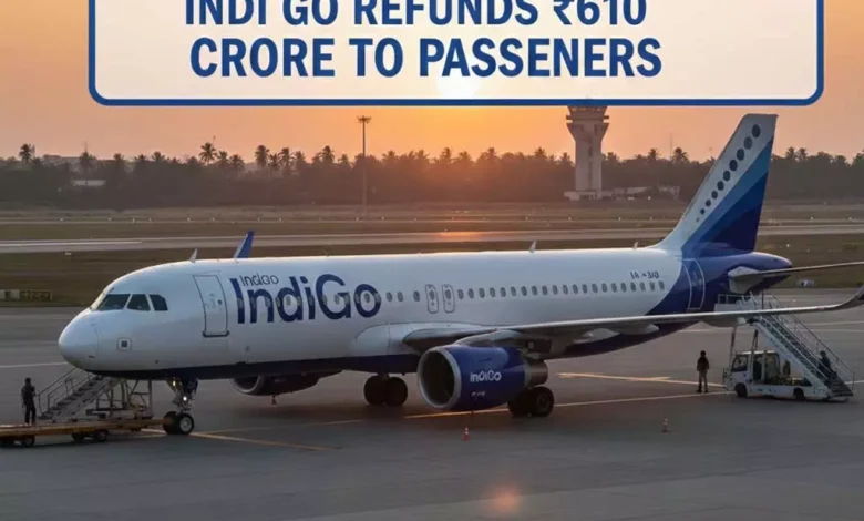 इंडिगो ने यात्रियों को दिया 610 करोड़ रिफंड,सरकार ने किराया नियंत्रण और रिबुकिंग पर रोक लगाई इंडिगो ने यात्रियों को दिया 610 करोड़ रिफंड,सरकार ने किराया नियंत्रण और रिबुकिंग पर रोक लगाई