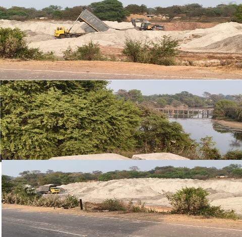 *सोननदी के पास नियम विरुद्ध जहरीली राखड डंपिंग ग्रामीणों के स्वास्थ्य पर मंडरा रहा खतरा, ग्राम पंचायत गुंजियाबोड का मामला*