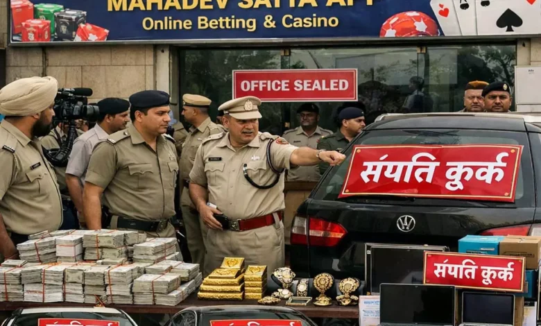 महादेव ऑनलाइन बुक मामले में ईडी की बड़ी कार्रवाई21.45 करोड़ की संपत्तियां अटैच, दुबई तक फैला अवैध सट्टेबाजी नेटवर्क बेनकाब