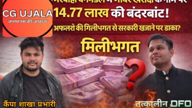 गोबर खरीदी के नाम पर 14.77 लाख का खेल! तत्कालीन DFO रौनक गोयल और कैंपा प्रभारी भूपेंद्र साहू पर फर्जी दस्तावेजों से रकम निकालने का आरोप