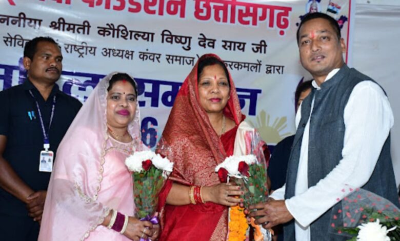 दक्षिणाम् सेवा फाउंडेशन व आरोग्य श्री हॉस्पिटल ने किया महिला सम्मान 2026 का आयोजन:सद्भावना भवन में हुआ कार्यक्रम, कौशल्या विष्णु देव साय ने महिलाओं को किया सम्मानित,