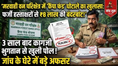 “कैंपा फंड में संगठित लूट: फर्जी हस्ताक्षरों से ₹8 लाख की बंदरबांट, 3 साल बाद ‘कागजी भुगतान’ ने खोली पोल !” “कैंपा फंड में संगठित लूट: फर्जी हस्ताक्षरों से ₹8 लाख की बंदरबांट, 3 साल बाद ‘कागजी भुगतान’ ने खोली पोल !”