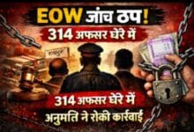 EOW जांच पर ‘ब्रेक’! 314 अफसरों पर शिकायतें, अनुमति के जाल में फंसी कार्रवाई EOW जांच पर ‘ब्रेक’! 314 अफसरों पर शिकायतें, अनुमति के जाल में फंसी कार्रवाई