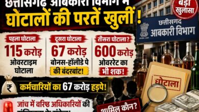 छत्तीसगढ़ आबकारी विभाग में घोटालों की परतें खुलीं: 115 करोड़ ओवरटाइम के बाद 67 करोड़ बोनस-हॉलीडे पे की बंदरबांट, 600 करोड़ ओवररेट का भी शक, अधिकारियों पर गंभीर आरोप