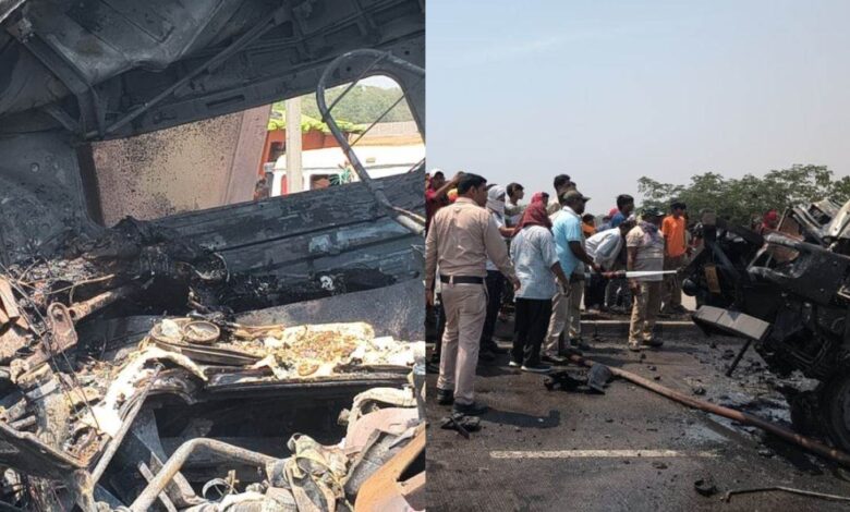 *नेशनल हाईवे 130-ए पर संबलपुर ओवरब्रिज में हाइवा टकराने से केबिन के भीतर जिंदा जला वाहन चालक, पुलिस वाहन जब्त कर ट्रांसपोर्टर की तलाश जारी*