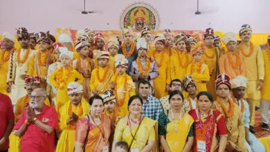 विधि विधान से 71 ब्राह्मण बटुको ने किया जनेऊ धारण – समग्र ब्राह्मण परिषद् छत्तीसगढ़ का वृहद आयोजन.