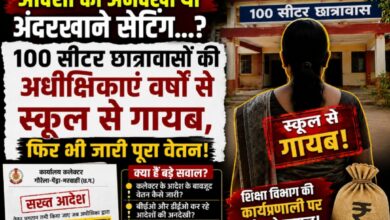 आदेशों की अनदेखी या अंदरखाने सेटिंग…? 100 सीटर छात्रावासों की अधीक्षिकाएं वर्षों से स्कूल से गायब, फिर भी जारी पूरा वेतन! “शिक्षा विभाग की कार्यप्रणाली पर उठे बड़े सवाल”