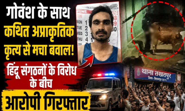 गौवंश के साथ कथित अप्राकृतिक कृत्य से मचा बवाल, हिंदू संगठनों के विरोध के बीच आरोपी गिरफ्तार