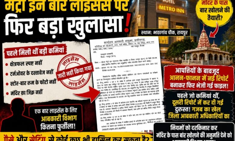 छत्तीसगढ़ उजाला की खबर के बाद फिर घिरा मेट्रो इन बार लाइसेंस, पहले लौटी फाइल, अब नई रिपोर्ट से मंजूरी की कोशिश पर उठे सवाल