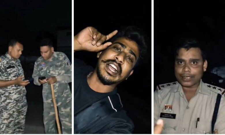 *देर रात वाहन जांच के दौरान पुलिस को मिली बिना नंबर की बाइक, युवक ने विडियो बना कर किया वायरल*