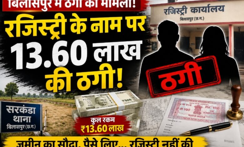 रजिस्ट्री का झांसा देकर 13.60 लाख की कथित ठगी, दो आरोपियों पर एफआईआर दर्ज
