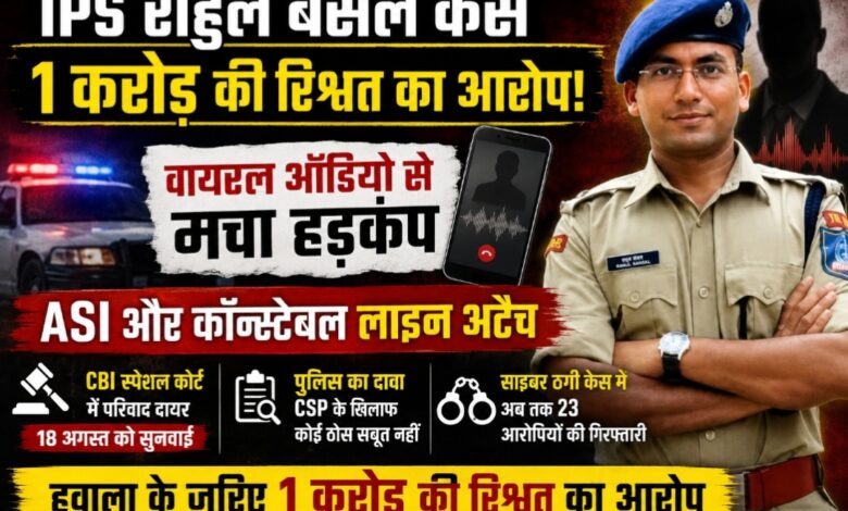 IPS राहुल बंसल पर 1 करोड़ की रिश्वत के आरोप: वायरल ऑडियो के बाद ASI और कॉन्स्टेबल लाइन अटैच, CBI कोर्ट में 18 अगस्त को सुनवाई