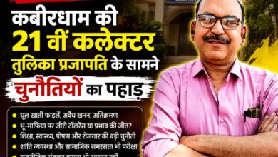 कबीरधाम की 21वीं कलेक्टर तुलिका प्रजापति के सामने सुशासन, विकास और राजनीतिक संतुलन की बड़ी चुनौती