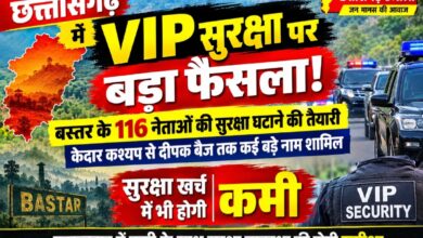 छत्तीसगढ़ में VIP सुरक्षा पर बड़ा फैसला! बस्तर के 116 नेताओं की सुरक्षा घटाने की तैयारी, केदार कश्यप से दीपक बैज तक कई बड़े नाम शामिल